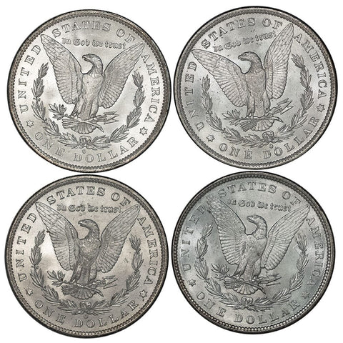 4 Different Choice Uncirculated Pre-1921 Morgan Dollars @ Under $50 Each!