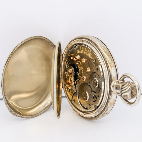 1902 Waltham Coin Silver Pocket Watch - 23 Jewel, Model 1892, Grade Vanguard, Size 18s