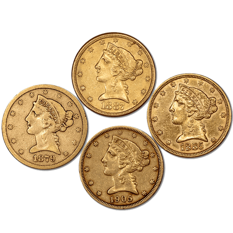 $5 Liberty Gold Coin Special - F/VF, XF/AU & PQ BU Coins - Dates of Our Choice