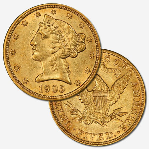 Daily Deal - 2015-03-17 - About Uncirculated $5 Liberty Gold Coins