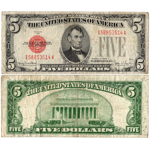 1928-F $5 Legal Tender Note Fr. 1531- Fine