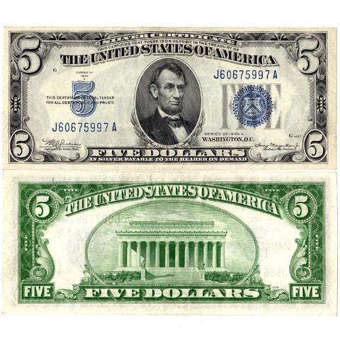 1934-A $5 Silver Certificate Fr.1651 - Uncirculated