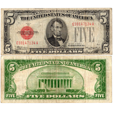 1928-C $5 Legal Tender Note Fr. 1528- Very Fine