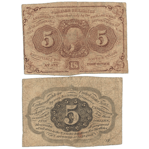 (1862-1863) 1st Issue 5¢ Fractional Fr. 1230 ~ Very Good