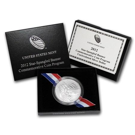 2012-P Unc. Star Spangled Banner Commemorative Silver Dollar w/Box & C.O.A.