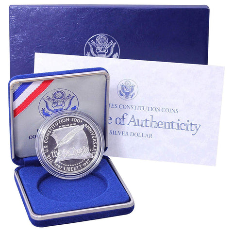 1987-S Constitution Commemorative Proof Silver Dollar - O.G.P. & C.O.A.