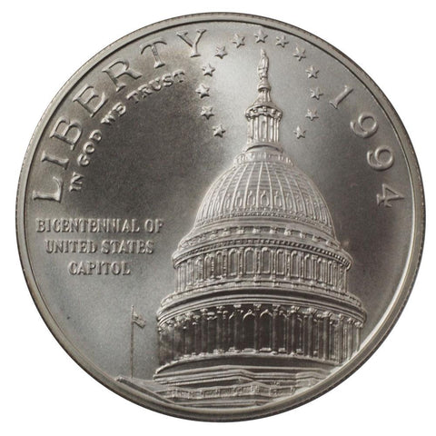 1994 U.S. Capitol Bicentennial Silver Dollar - Gem Proof in OGP w/ COA