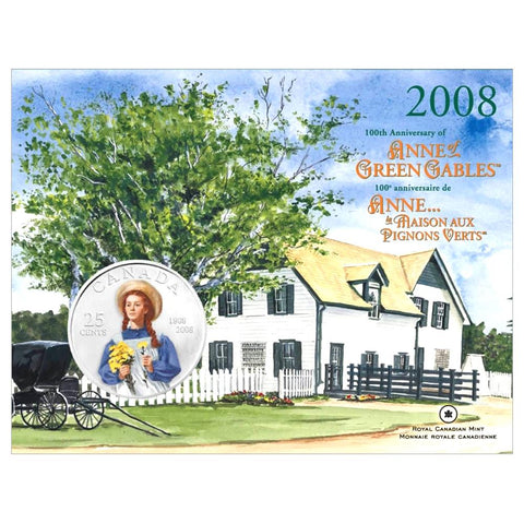 2008 Royal Canadian Mint Anne of Green Gables 25 Cent Coin