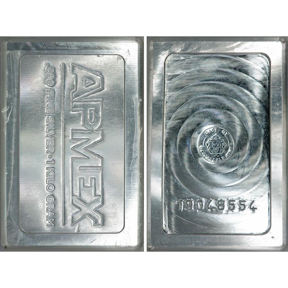 Apmex/Scottsdale Mint 1 Kilo Silver Bullion Stacker Bar | 32.15 Ounces