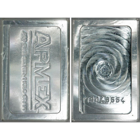 Apmex/Scottsdale Mint 1 Kilo Silver Bullion Stacker Bar | 32.15 Ounces Net Pure Silver