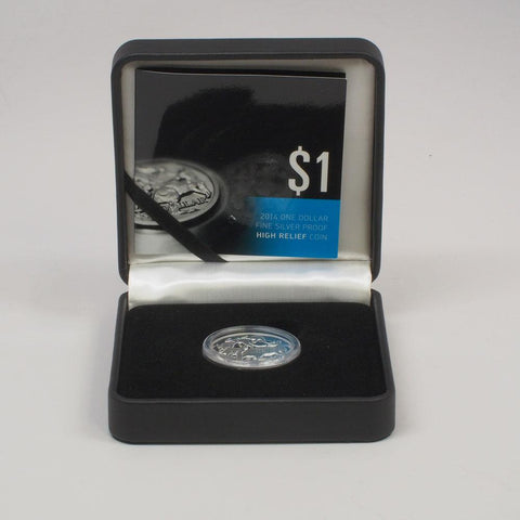 2014 $1 Australian Silver Proof High Relief Coin