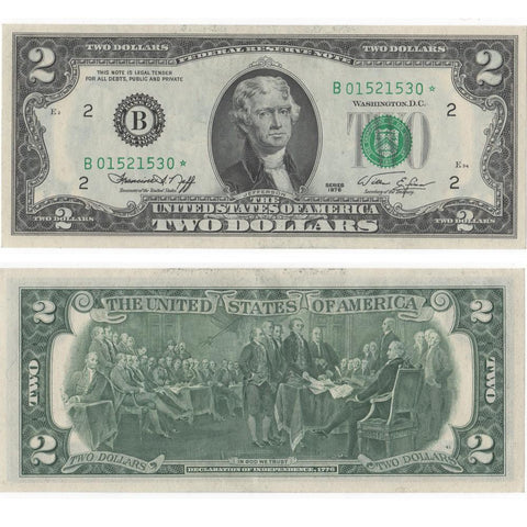 1976 $2 New York Federal Reserve Note Fr. 1935-B* - Uncirculated