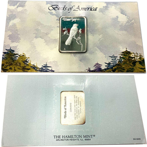 Hamilton Mint Birds of America - Blue Jay - 1 oz .999 Silver Bar in Original Packaging