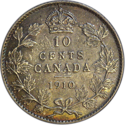 1910 Canada Ten Cents KM. 10 - About Uncirculated
