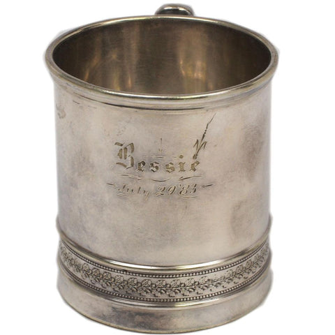 1883 Gorham Silver Soldered Antique Christening Baby Cup