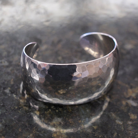Retired James Avery Sterling Silver Hammered Cuff Bracelet