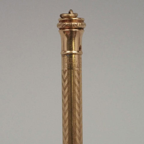 Vintage Wahl Eversharp Gold-Filled Mechanical Pencil - Chevron Design