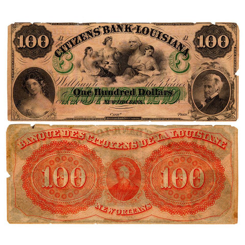 18__ (60s) $100 Citizens Bank of Louisiana Remainder LA-15-G48a - Net XF