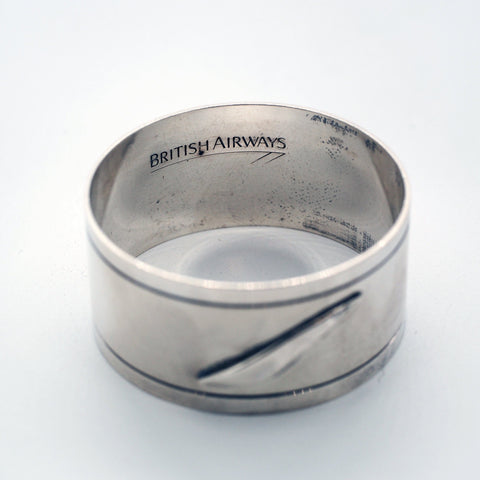 Set of Four Concorde - British Airways Sterling Silver Napkin Ring Holders