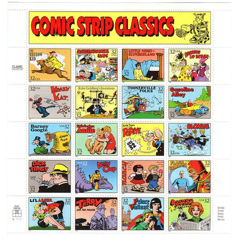 1995 32c Scott #3000 Comic Strip Classics (20) - MNH