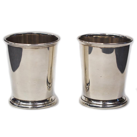 Pair of Sterling Silver Mint Julep Cups By Poole 58 "No Mono"