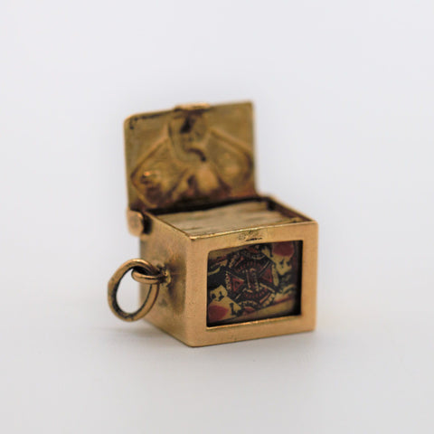 Vintage 14K Gold Full Deck of Cards Charm