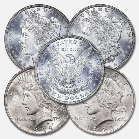5 Different Silver Dollars @ Under $37 Each!