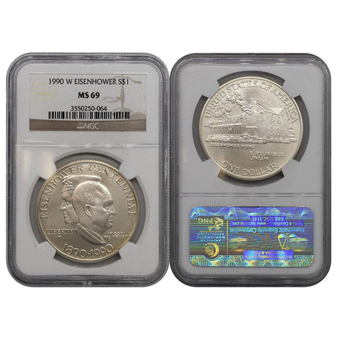 1990-W Eisenhower Dollar - NGC MS69