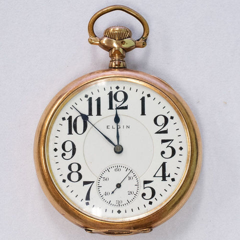 1908 Elgin GF Railroad Grade Pocket Watch - 21 Jewel, Grade 270 Veritas, Size 16s