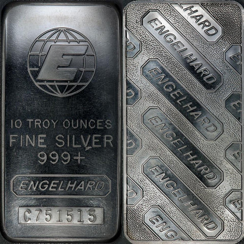Engelhard 10oz .999 Silver Bars