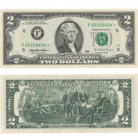 1995 $2 Atlanta Federal Reserve Note Fr. 1936-F* - Uncirculated