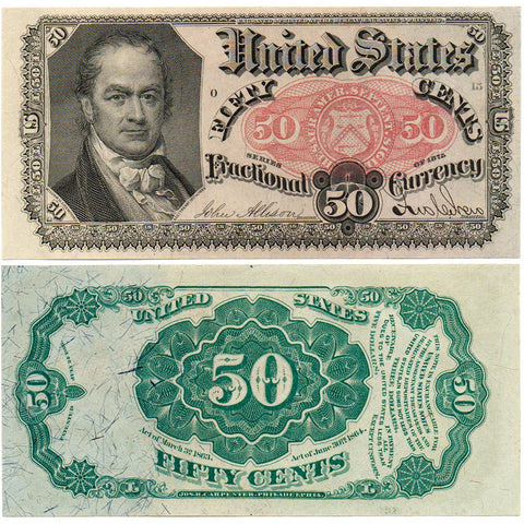 (1874-1876) 5th Issue 50¢ Fractional Fr. 1381 - Crisp Uncirculated (O Plate)