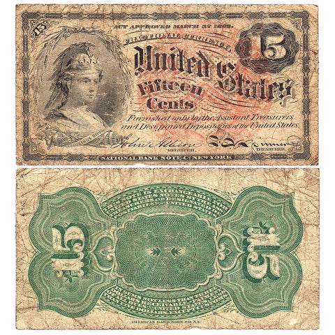 (1869-1875) 4th Issue 15¢ Fractional Fr. 1268 ~ Very Good