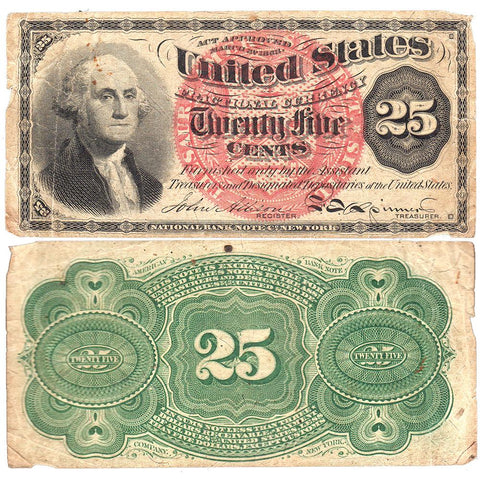 (1869-1875) 4th Issue 25¢ Fractional Fr. 1302 ~ Net Very Good