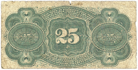 (1869-1875) 4th Issue 25¢ Fractional Fr. 1302 ~ Very Good