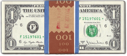 1977-A $1 Atlanta Federal Reserve Star Notes (FR.1910F*) - Original B.E.P. Pack of 100