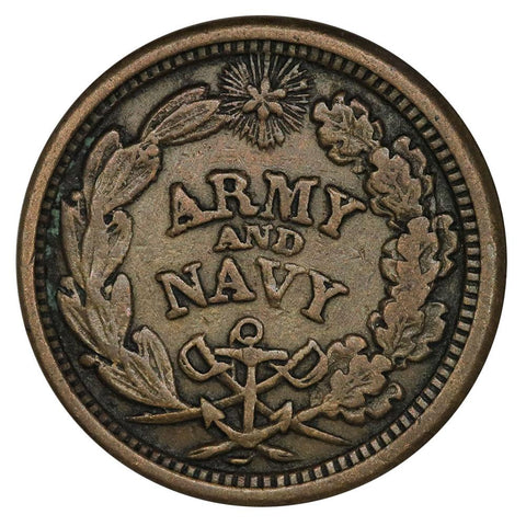 (1863) Army/Navy Federal Union Civil War Token - Very Fine+