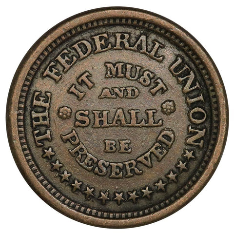 (1863) Army/Navy Federal Union Civil War Token - Very Fine+