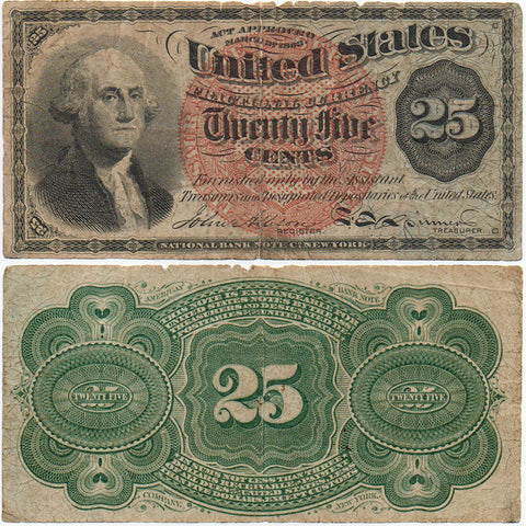 (1869-1875) 4th Issue 25¢ Fractional Fr. 1302 - Very Good