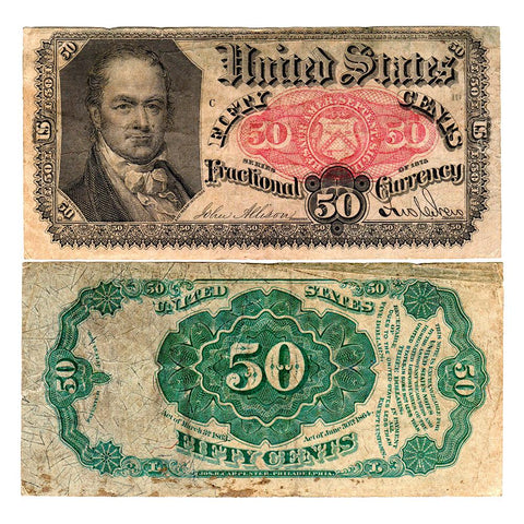 (1874-1876) 5th Issue 50¢ Fractional Fr. 1380 - Fine