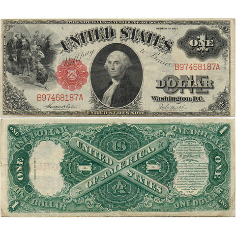 1917 $1 Legal Tender Sawhorse Note - Fr. 36 - Very Fine