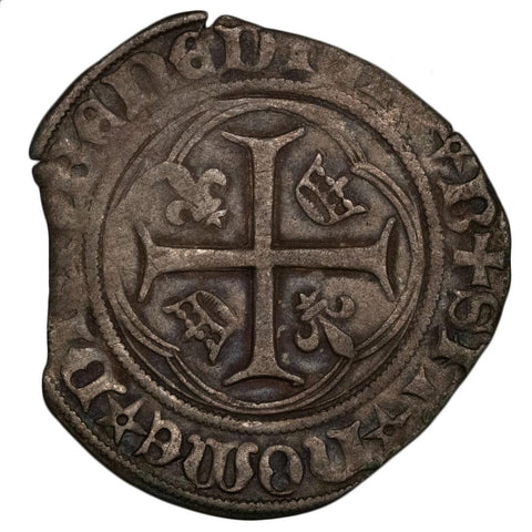 1483-1497 Charles VIII Bourges Mint Grand Blanc aux Couronne C.805 - Very Fine