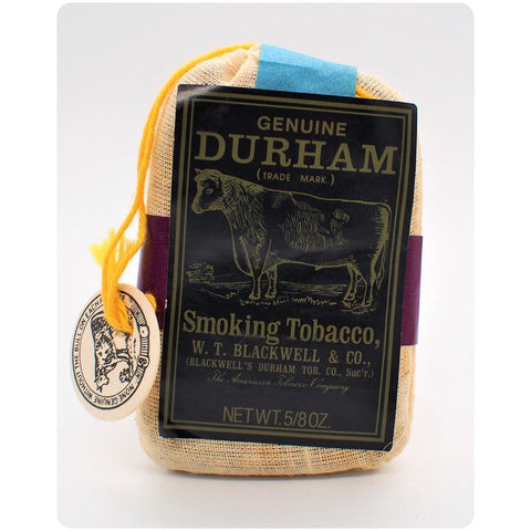 Vintage "Bull Durham" Smoking Tobacco Pouch w/ Rolling Papers & Tag