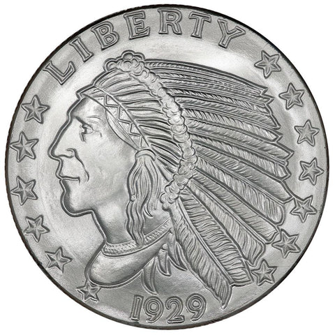 5 oz Golden State Mint .999 Silver 1929 $5 Indian Round