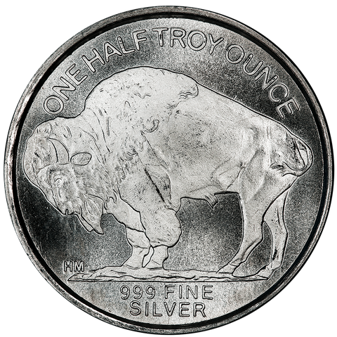 Highland Mint Buffalo .999 Silver Half (1/2) Ounce Round