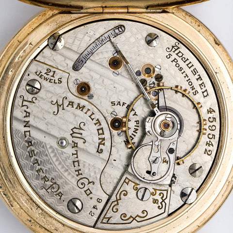 Scarce 1906 Hamilton GF Pocket Watch - 21 Jewel, Grade 942, Size 18s