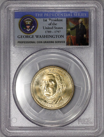 (2007) George Washington Presidential Dollar Missing Edge Lettering Mint Error