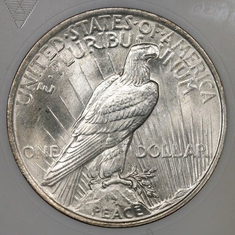 1923 Peace Dollar Doubled Die Reverse Top 50 Vam-3 ANACS MS 63
