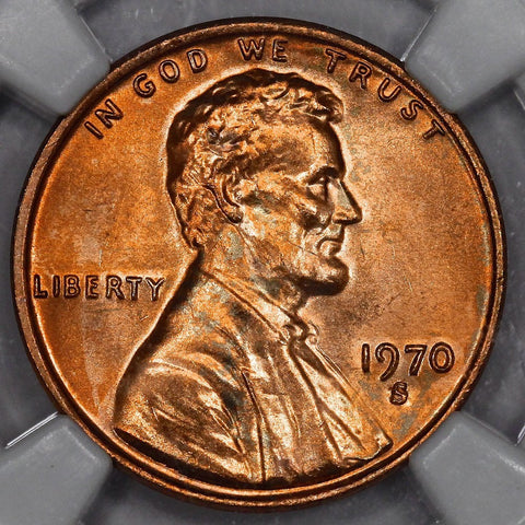 1970-S/S Large Date Lincoln Cent Top 100 RPM-001 NGC MS 66 RD None Higher