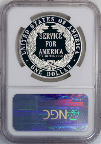 1996-S Community Service Commemorative Silver Dollar - NGC PF 69 Ultra Cameo